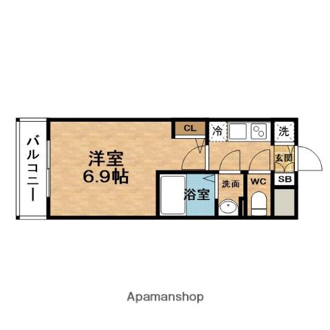 ESLEADレジデンス大阪福島(1K/5階)の間取り写真