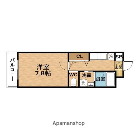 ルミエール野田阪神(1K/5階)の間取り写真