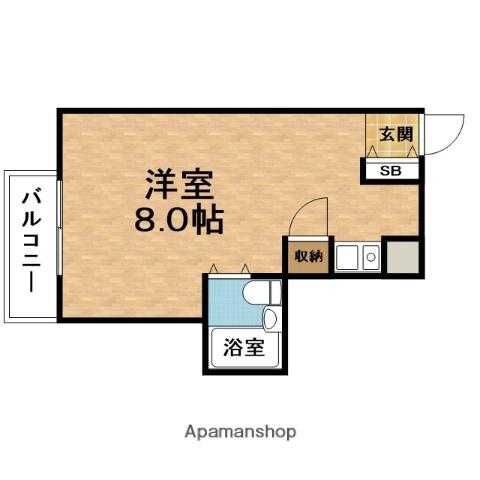 新納ビル(ワンルーム/5階)の間取り写真