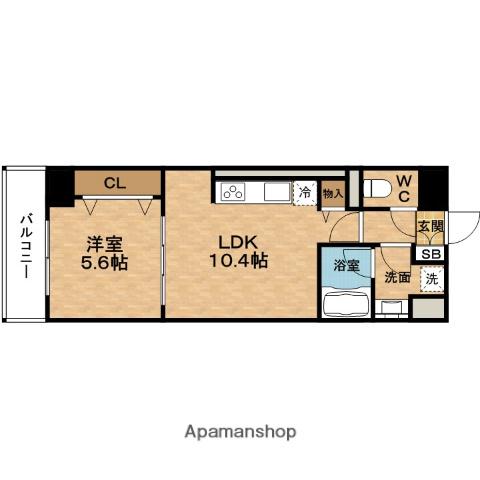 サンセール海老江(1LDK/8階)の間取り写真