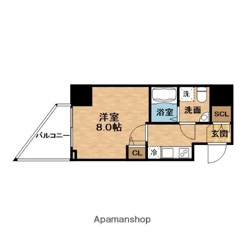 SERENITE福島アリア(1K/4階)の間取り写真