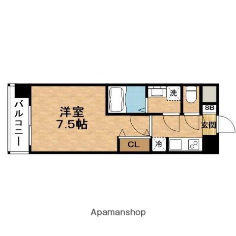 エス-RESIDENCE福島GRANDE(1K/10階)の間取り写真