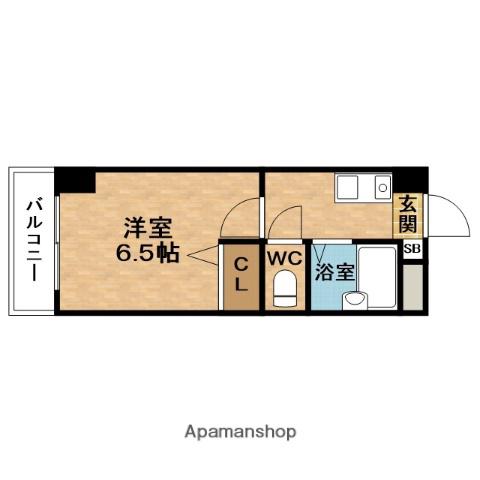 NORDENHEIGHM淡路(1K/8階)の間取り写真