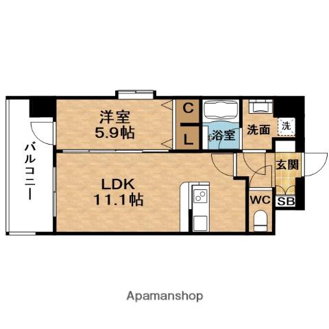 SPLENDIDE梅田北(1LDK/2階)の間取り写真