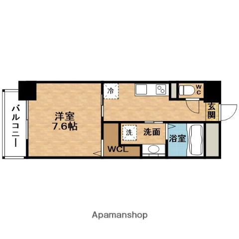 LAZO福島(1K/2階)の間取り写真