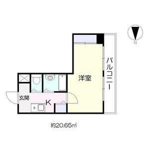 ラ・フォーレ桜宮2(1K/6階)の間取り写真