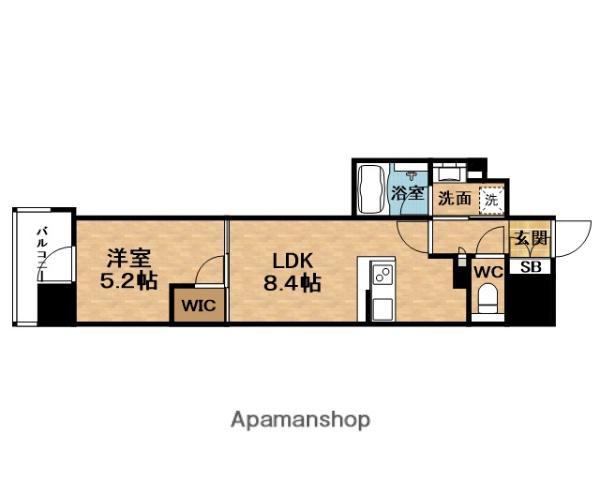 URBANEX同心Ⅱ(1LDK/5階)の間取り写真