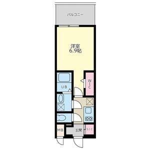 QUINTET NAMBA(1K/10階)の間取り写真