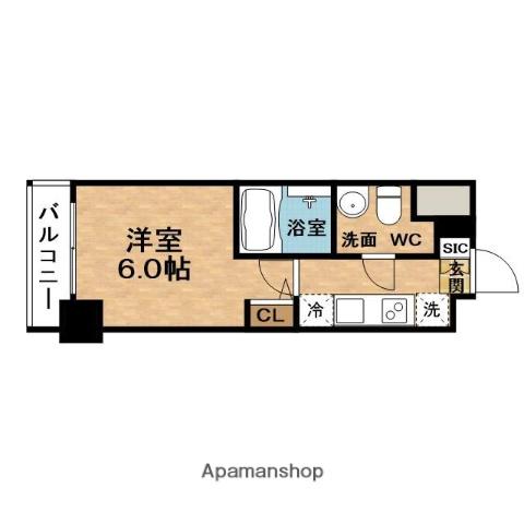 ESLEADレジデンス大阪福島フロント(1K/9階)の間取り写真