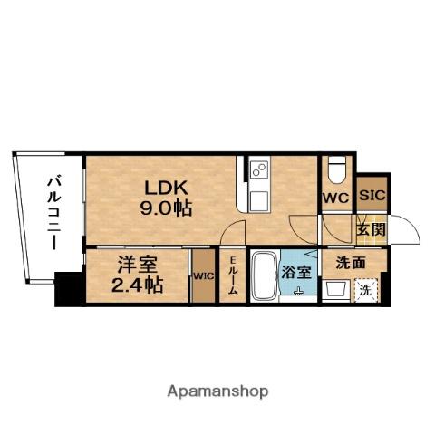 SERENⅠTE天六リアン(1LDK/9階)の間取り写真