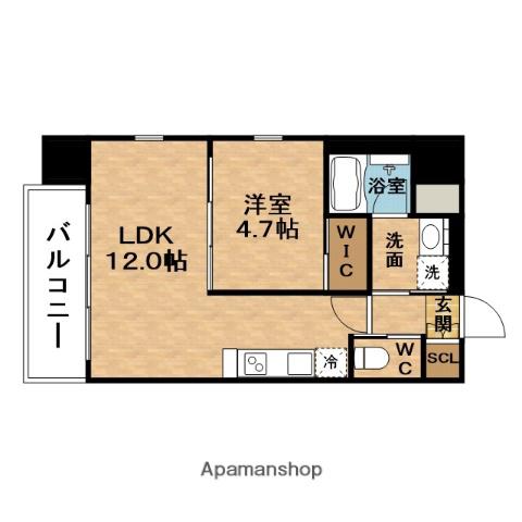 PREGIO天神橋ASIAN(1LDK/9階)の間取り写真