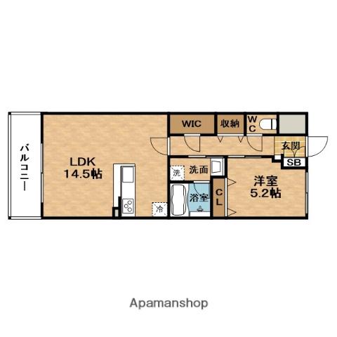 SPLENDIDE福島ウエスト(1LDK/3階)の間取り写真