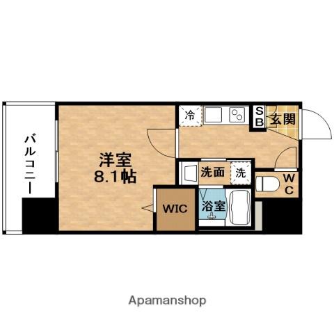 COMFORIA新梅田(1K/14階)の間取り写真