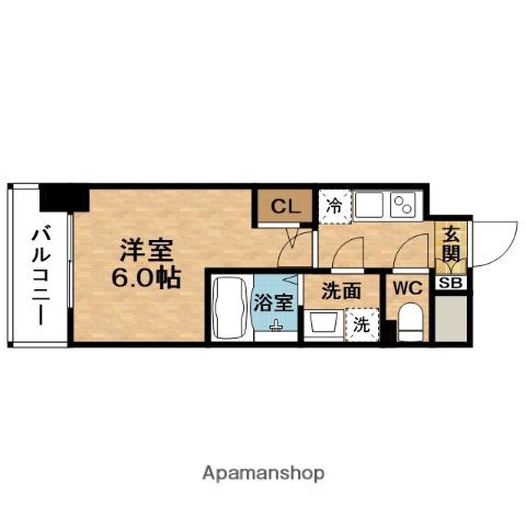 ESLEADレジデンス梅田グランゲート(1K/5階)の間取り写真