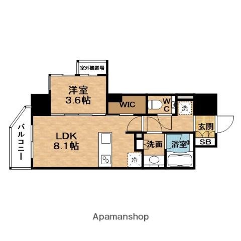 THE PARKHABIO同心プレイス(1LDK/8階)の間取り写真