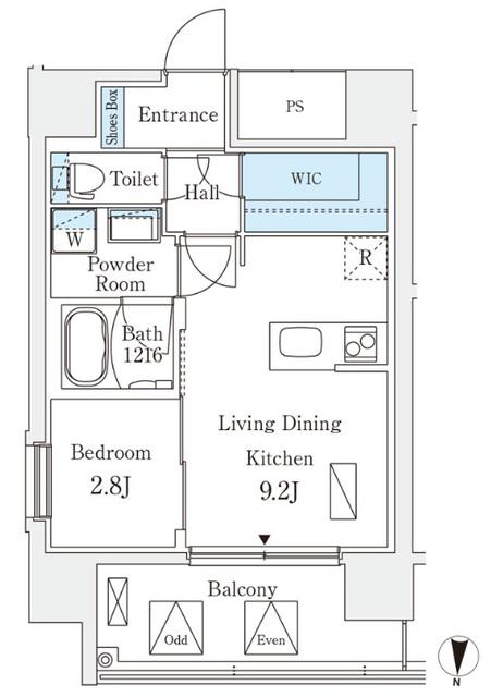 エル・セレーノ新大阪北(1LDK/12階)の間取り写真