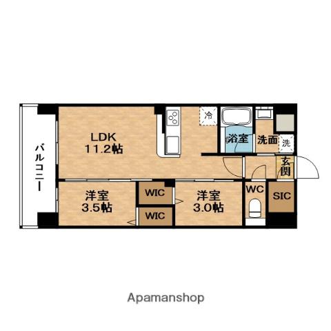 URBANEX中崎町Ⅱ(2LDK/6階)の間取り写真