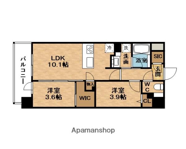 URBANEX大阪天満宮Ⅱ(2LDK/3階)の間取り写真