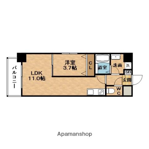 ECLAIRERメディコ天六(1LDK/8階)の間取り写真