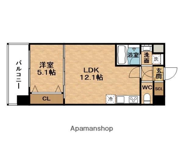 SPLENDIDE梅田グランノース(1LDK/11階)の間取り写真