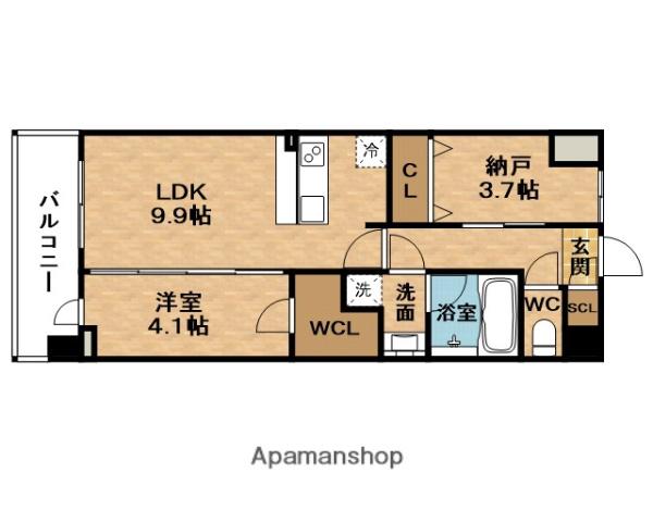 SPLENDIDE梅田グランノース(1SLDK/7階)の間取り写真