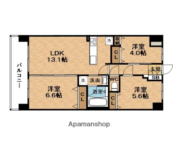 SPLENDIDE梅田グランノース(3LDK/9階)の間取り写真