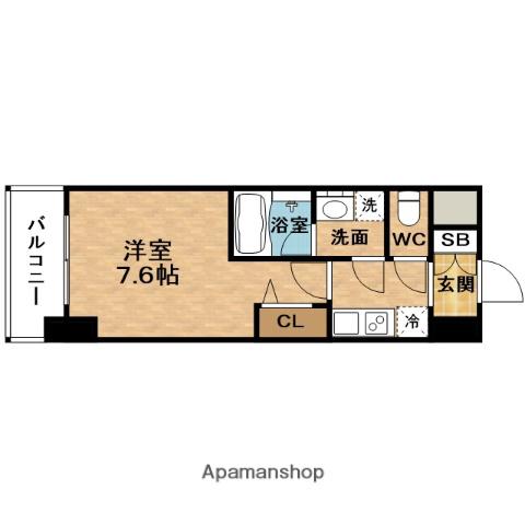 BRANSIESTA天満(1K/8階)の間取り写真