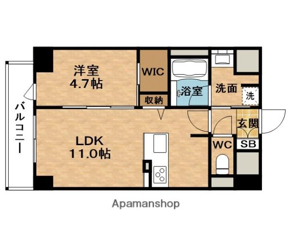 CENT-LIVIE OSAKAUMEDA(1LDK/4階)の間取り写真