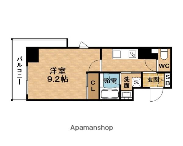 ロイヤルパークヒルズうめきた(1K/4階)の間取り写真