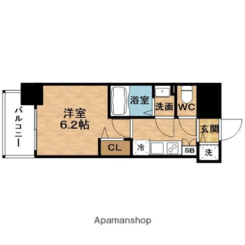 ALIVIS福島海老(1K/12階)の間取り写真