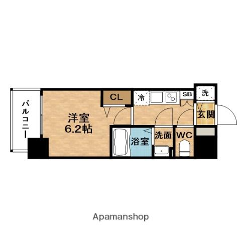 ALIVIS福島海老(1K/7階)の間取り写真