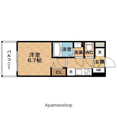 ALIVIS福島海老(1K/10階)の間取り写真