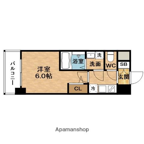 ESLEAD新大阪ザ・プレミアイースト(1K/12階)の間取り写真