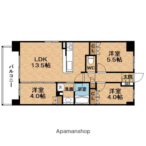 URBANPARK淡路(3LDK/5階)の間取り写真