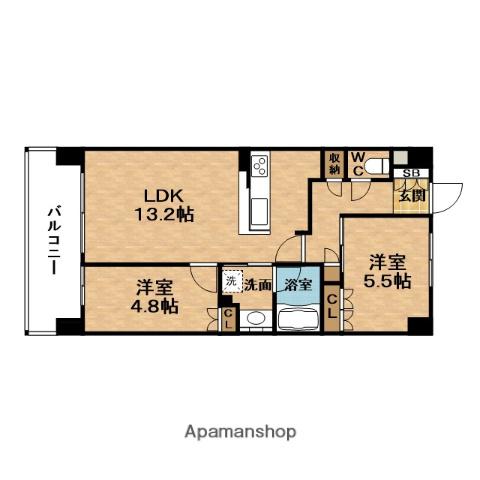 URBANPARK淡路(2LDK/2階)の間取り写真