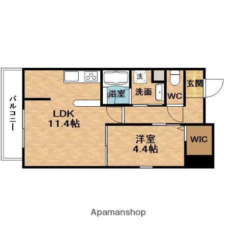 ロイジェント玉川(1LDK/6階)の間取り写真