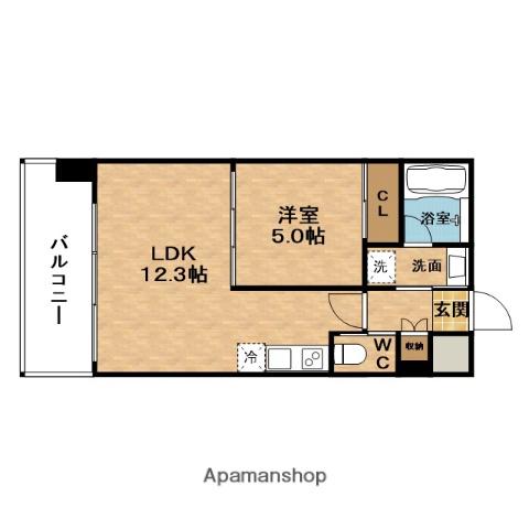 PREGIO三国EURO(1LDK/10階)の間取り写真