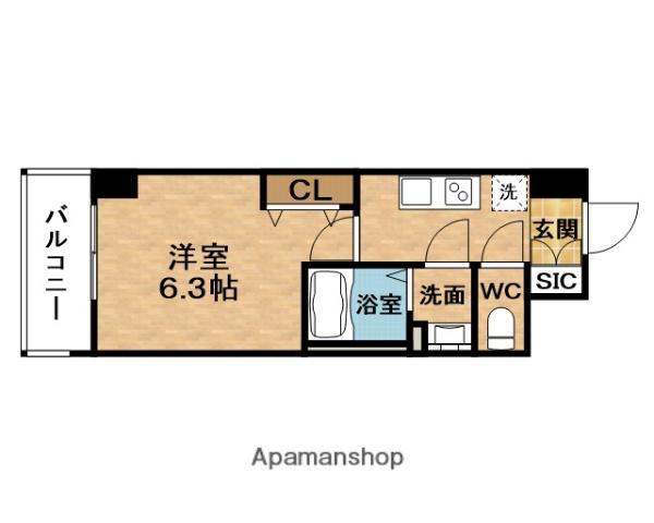 SOLTERRACE本庄西クレアスト(1K/11階)の間取り写真