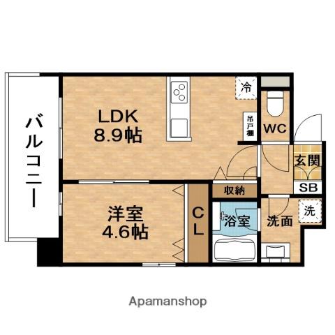 LEFOND PROGRES南森町(1LDK/8階)の間取り写真