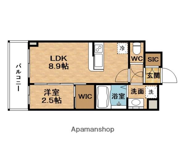 SERENⅠTE新大阪グランデシュッド(1LDK/11階)の間取り写真