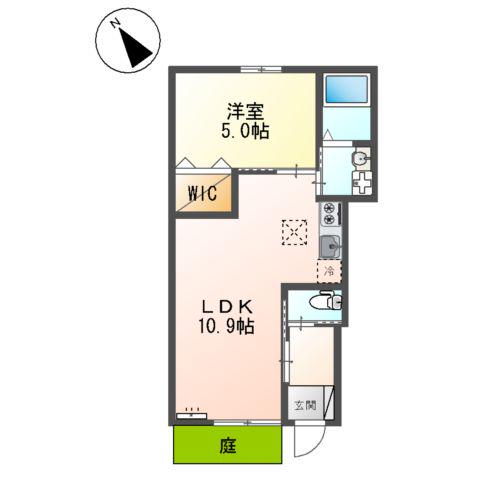 VIOLET清和園(1LDK/1階)の間取り写真