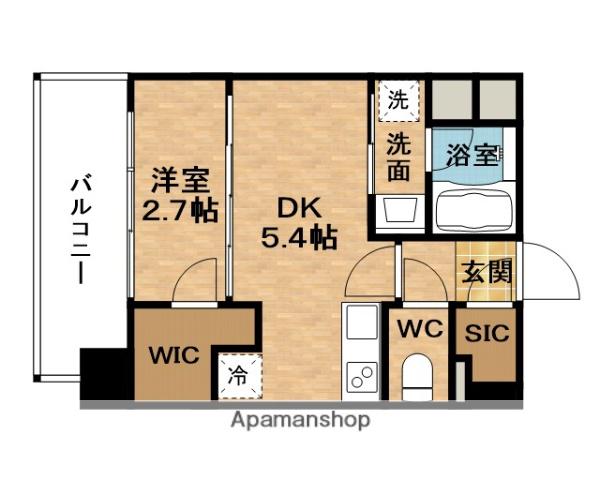 GEO ENT梅田北リバーフロント(1DK/9階)の間取り写真