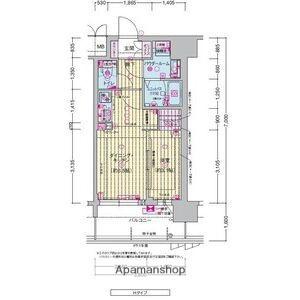 PRESSANCE東淀川駅前プローシェ(1DK/14階)の間取り写真
