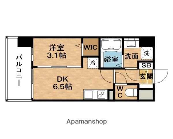 PRESSANCE東淀川駅前プローシェ(1DK/13階)の間取り写真