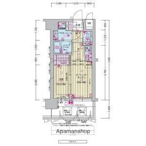 PRESSANCE東淀川駅前プローシェ(1DK/14階)の間取り写真