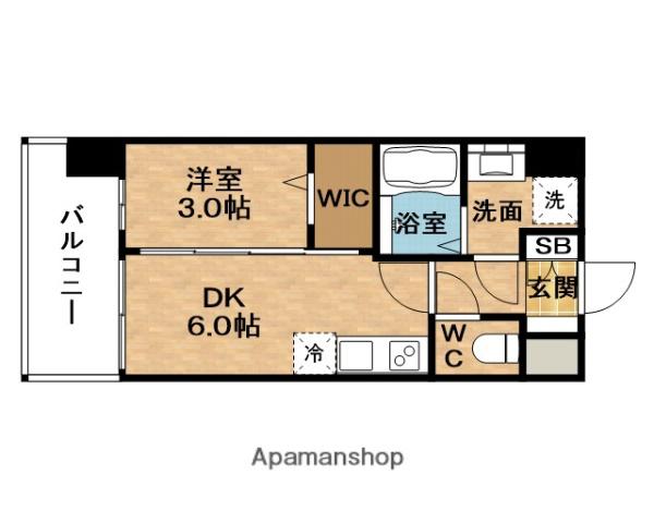 PRESSANCE東淀川駅前プローシェ(1DK/14階)の間取り写真