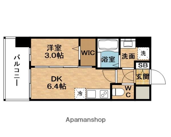 PRESSANCE東淀川駅前プローシェ(1DK/13階)の間取り写真
