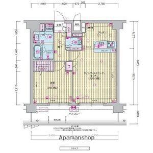 PRESSANCE東淀川駅前プローシェ(1LDK/15階)の間取り写真