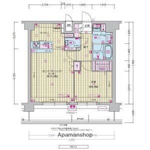 PRESSANCE東淀川駅前プローシェ(1LDK/15階)の間取り写真