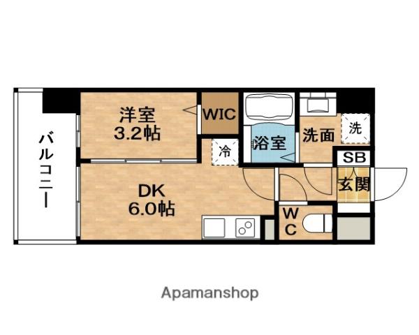 PRESSANCE東淀川駅前プローシェ(1DK/13階)の間取り写真